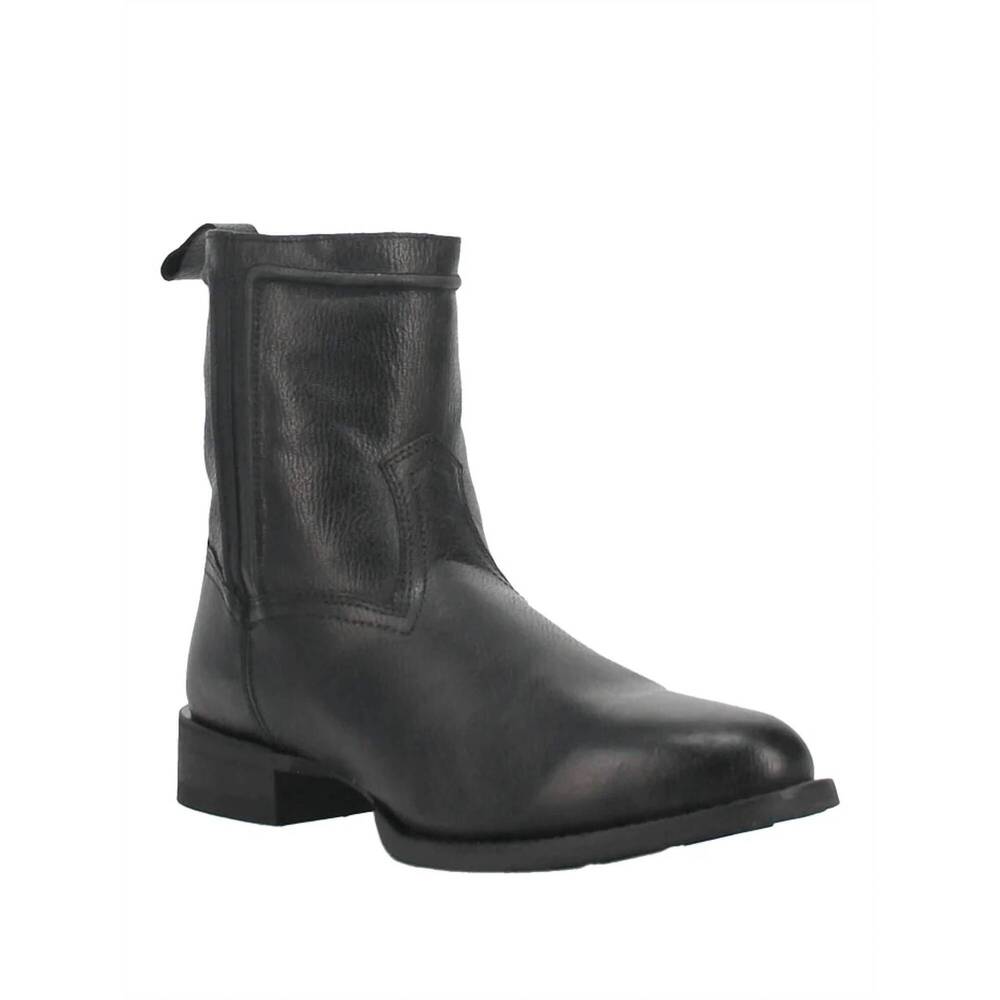 NEW LAREDO men's half boot with zipper in black